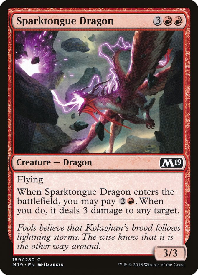 Sparktongue Dragon [Core Set 2019] | Dragon's Lair Comics and Fantasy Houston TX