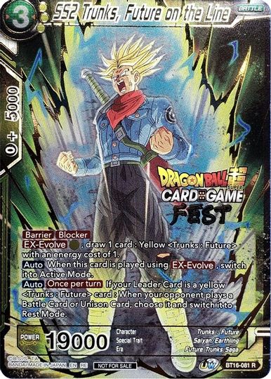 SS2 Trunks, Future on the Line (Card Game Fest 2022) (BT16-081) [Tournament Promotion Cards] | Dragon's Lair Comics and Fantasy Houston TX