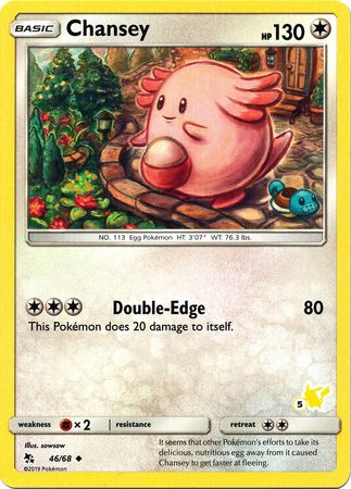 Chansey (46/68) (Pikachu Stamp #5) [Battle Academy 2020] | Dragon's Lair Comics and Fantasy Houston TX