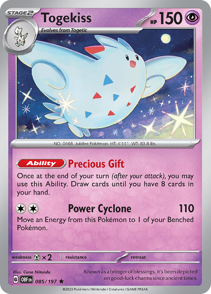 Togekiss (085/197) [Scarlet & Violet: Obsidian Flames] | Dragon's Lair Comics and Fantasy Houston TX