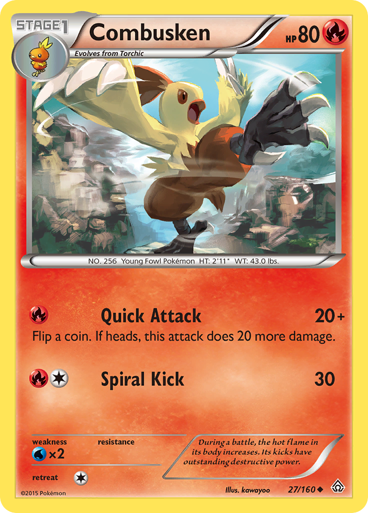 Combusken (27/160) [XY: Primal Clash] | Dragon's Lair Comics and Fantasy Houston TX