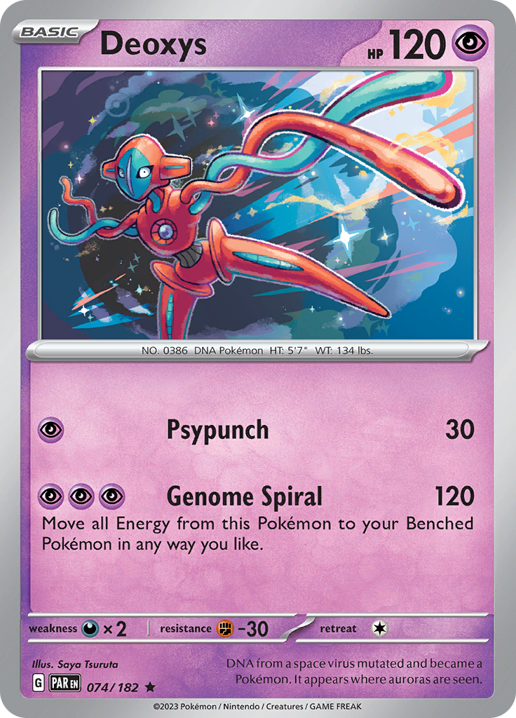 Deoxys (074/182) [Scarlet & Violet: Paradox Rift] | Dragon's Lair Comics and Fantasy Houston TX