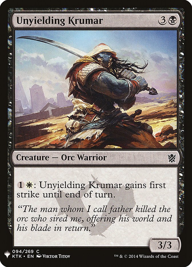 Unyielding Krumar [Mystery Booster] | Dragon's Lair Comics and Fantasy Houston TX