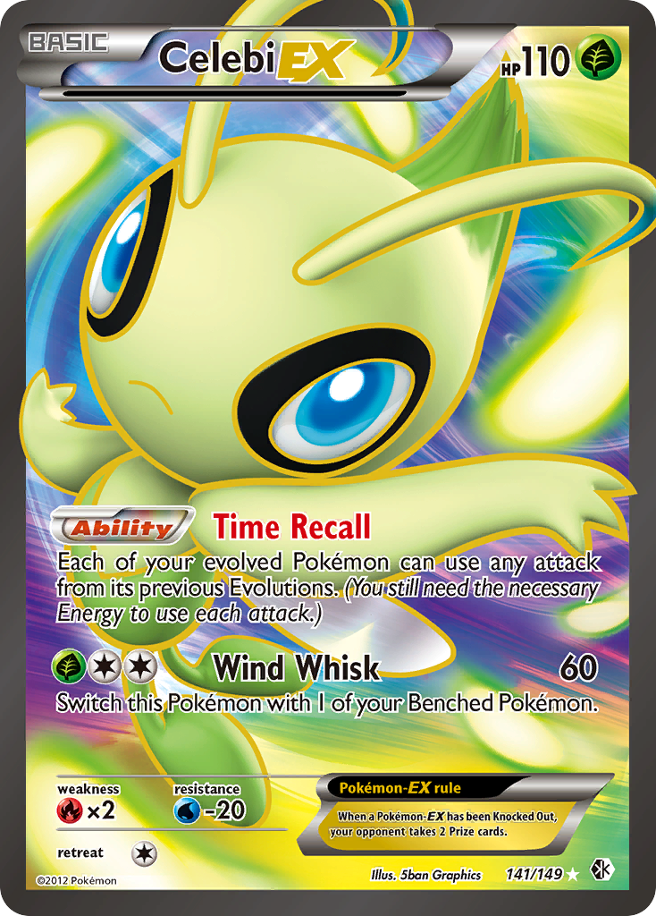 Celebi EX (141/149) [Black & White: Boundaries Crossed] | Dragon's Lair Comics and Fantasy Houston TX