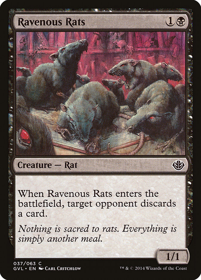 Ravenous Rats (Garruk vs. Liliana) [Duel Decks Anthology] | Dragon's Lair Comics and Fantasy Houston TX