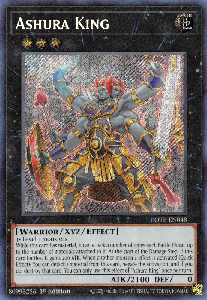 Ashura King [POTE-EN048] Secret Rare | Dragon's Lair Comics and Fantasy Houston TX