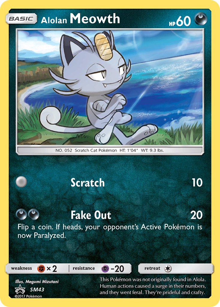 Alolan Meowth (SM43) [Sun & Moon: Black Star Promos] | Dragon's Lair Comics and Fantasy Houston TX