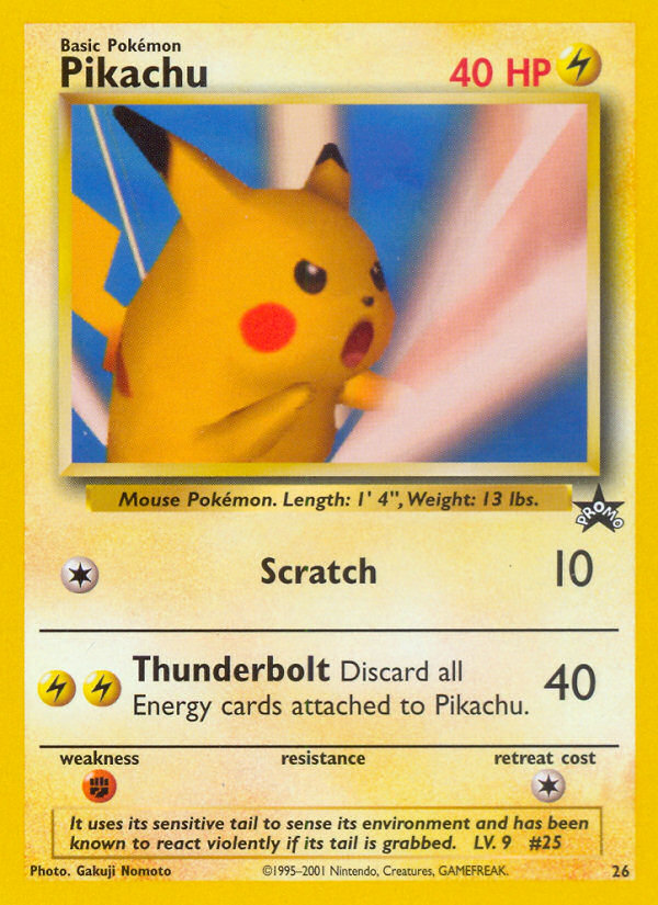 Pikachu (26) [Wizards of the Coast: Black Star Promos] | Dragon's Lair Comics and Fantasy Houston TX