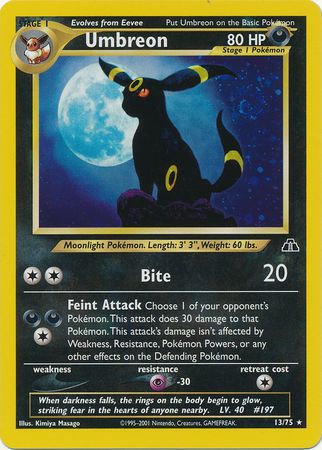 Umbreon (13/75) [Neo Discovery Unlimited] | Dragon's Lair Comics and Fantasy Houston TX