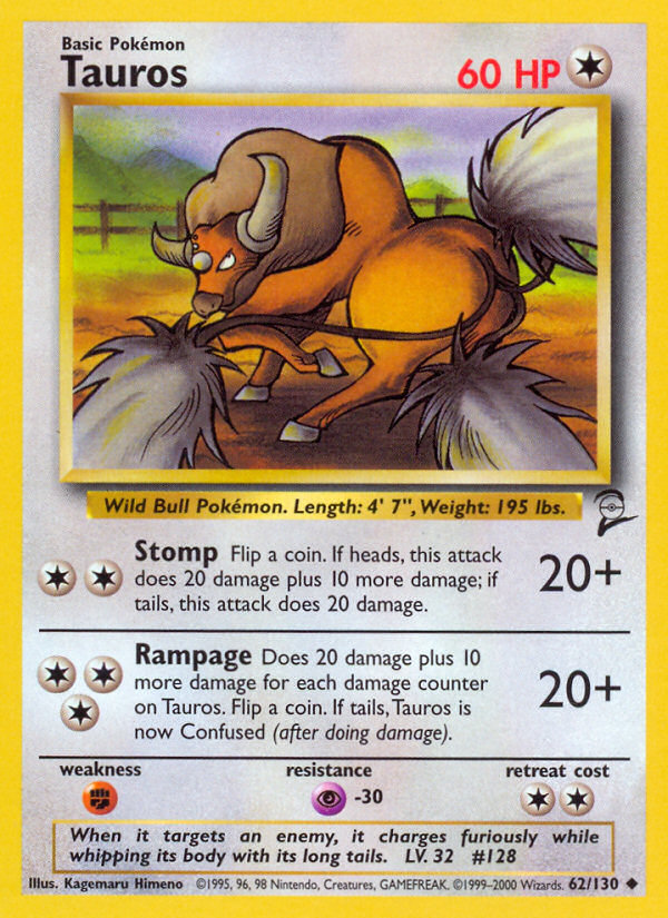 Tauros (62/130) [Base Set 2] | Dragon's Lair Comics and Fantasy Houston TX