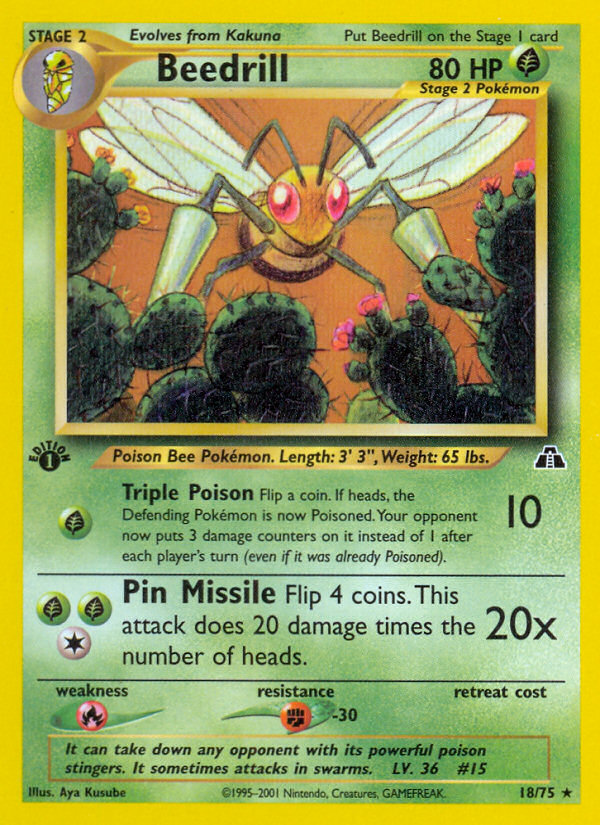 Beedrill (18/75) [Neo Discovery 1st Edition] | Dragon's Lair Comics and Fantasy Houston TX