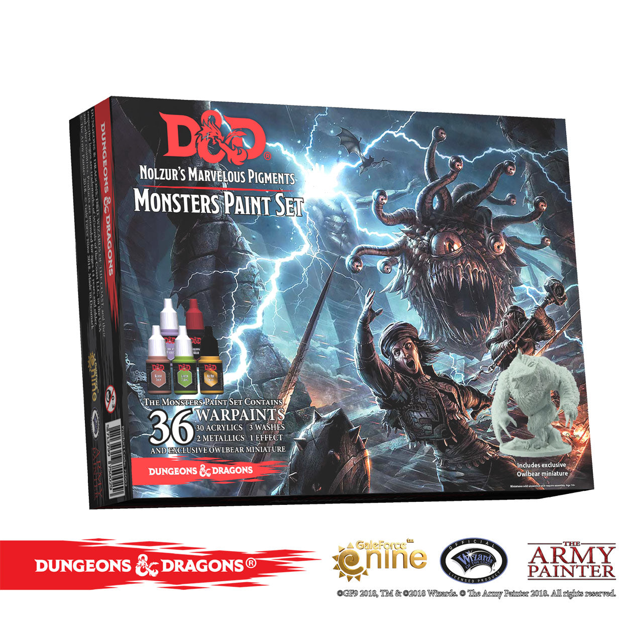 Wizkids Dungeons & Dragons Nolzur`s Marvelous Pigments: Monster Paint Set | Dragon's Lair Comics and Fantasy Houston TX