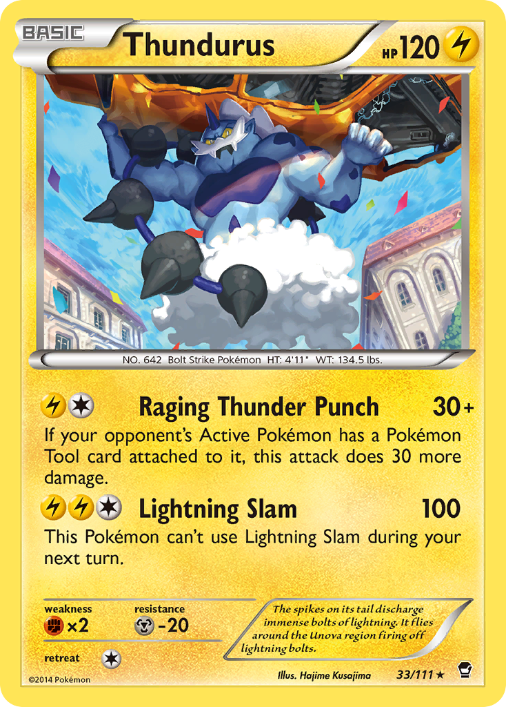 Thundurus (33/111) [XY: Furious Fists] | Dragon's Lair Comics and Fantasy Houston TX