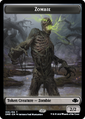 Zombie // Construct Double-Sided Token [Dominaria Remastered Tokens] | Dragon's Lair Comics and Fantasy Houston TX