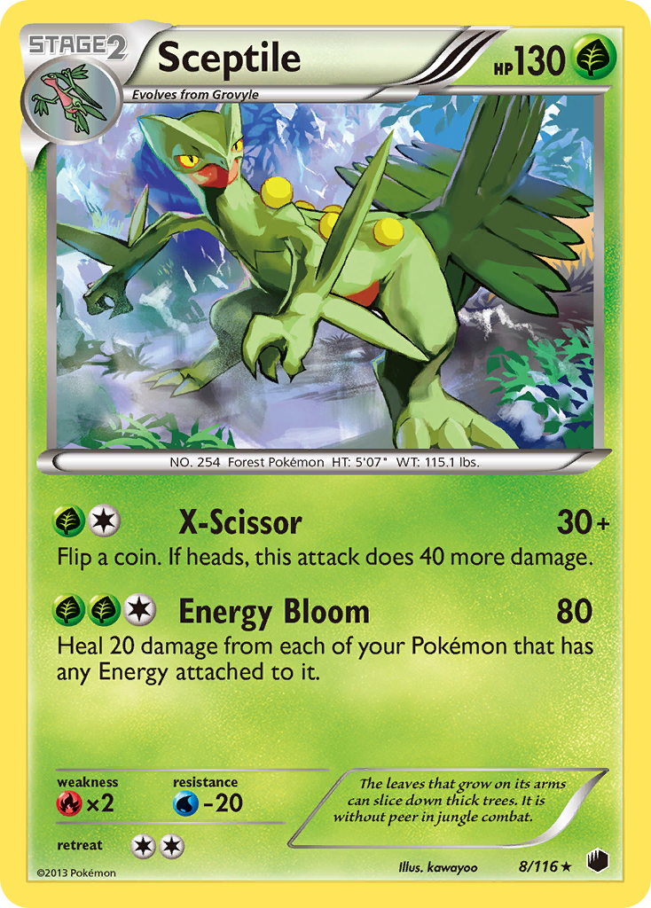 Sceptile (8/116) [Black & White: Plasma Freeze] | Dragon's Lair Comics and Fantasy Houston TX