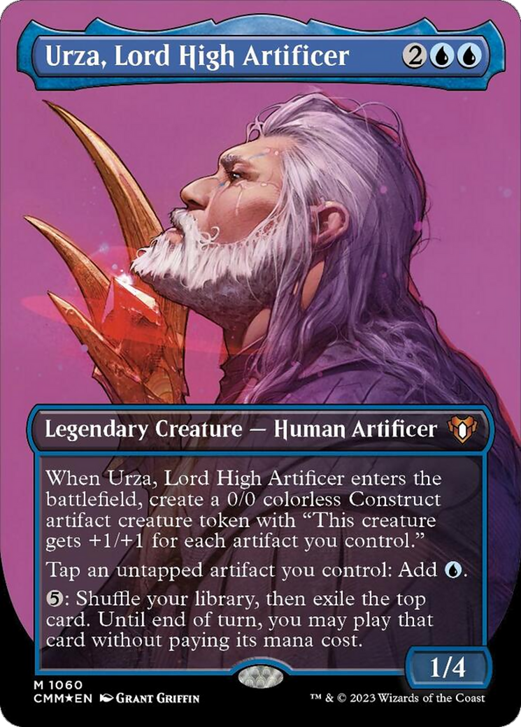 Urza, Lord High Artificer (Borderless Textured Foil Frame Break) [Commander Masters] | Dragon's Lair Comics and Fantasy Houston TX