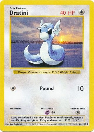 Dratini (26/102) [Base Set Shadowless Unlimited] | Dragon's Lair Comics and Fantasy Houston TX