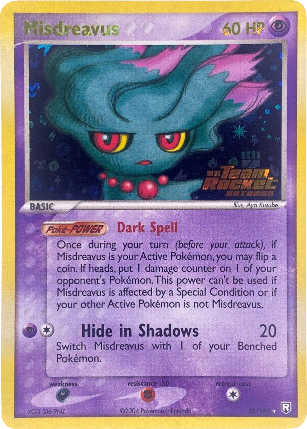 Misdreavus (25/109) (Stamped) [EX: Team Rocket Returns] | Dragon's Lair Comics and Fantasy Houston TX