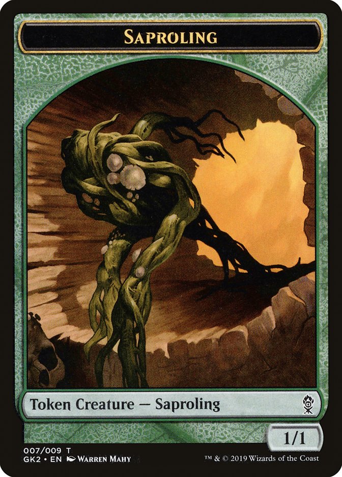 Saproling // Wurm Double-Sided Token [Ravnica Allegiance Guild Kit Tokens] | Dragon's Lair Comics and Fantasy Houston TX