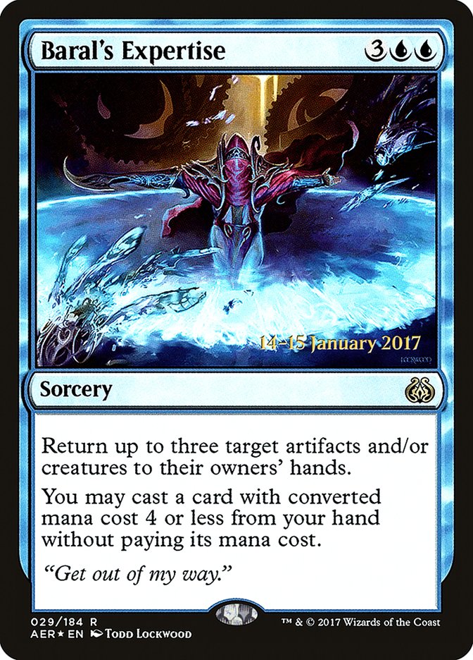 Baral's Expertise [Aether Revolt Prerelease Promos] | Dragon's Lair Comics and Fantasy Houston TX