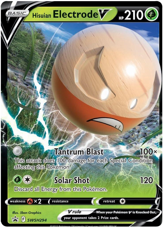 Hisuian Electrode V (SWSH294) (Jumbo Card) [Sword & Shield: Black Star Promos] | Dragon's Lair Comics and Fantasy Houston TX