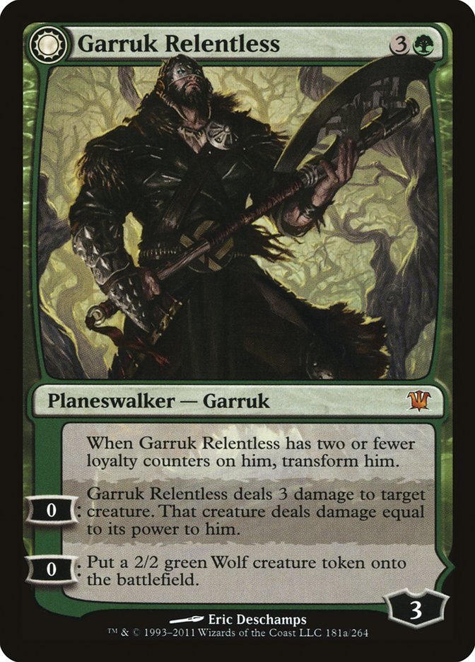 Garruk Relentless // Garruk, the Veil-Cursed [Innistrad] | Dragon's Lair Comics and Fantasy Houston TX