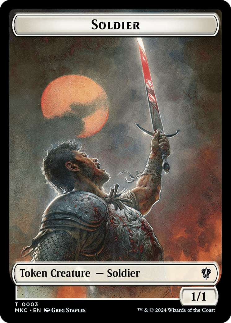 Soldier // Ogre Double-Sided Token [Murders at Karlov Manor Commander Tokens] | Dragon's Lair Comics and Fantasy Houston TX