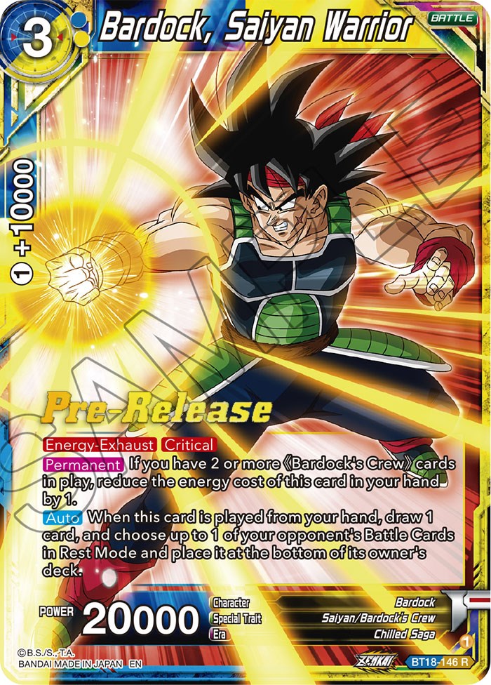 Bardock, Saiyan Warrior (BT18-146) [Dawn of the Z-Legends Prerelease Promos] | Dragon's Lair Comics and Fantasy Houston TX