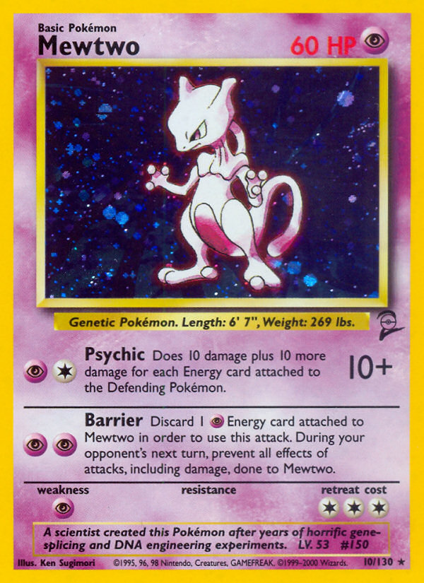 Mewtwo (10/130) [Base Set 2] | Dragon's Lair Comics and Fantasy Houston TX