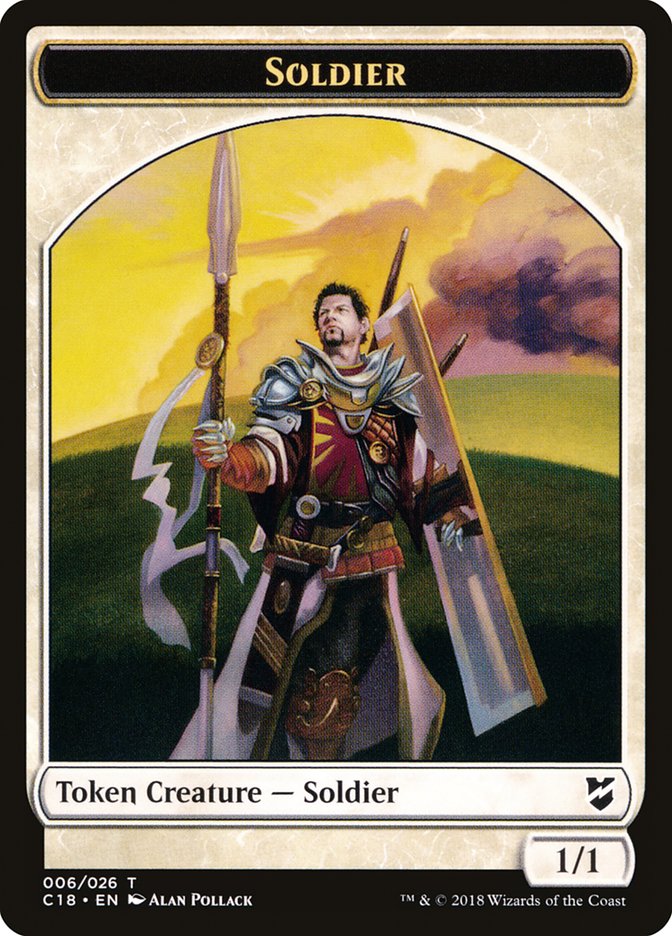 Mask // Soldier Double-Sided Token [Commander 2018 Tokens] | Dragon's Lair Comics and Fantasy Houston TX