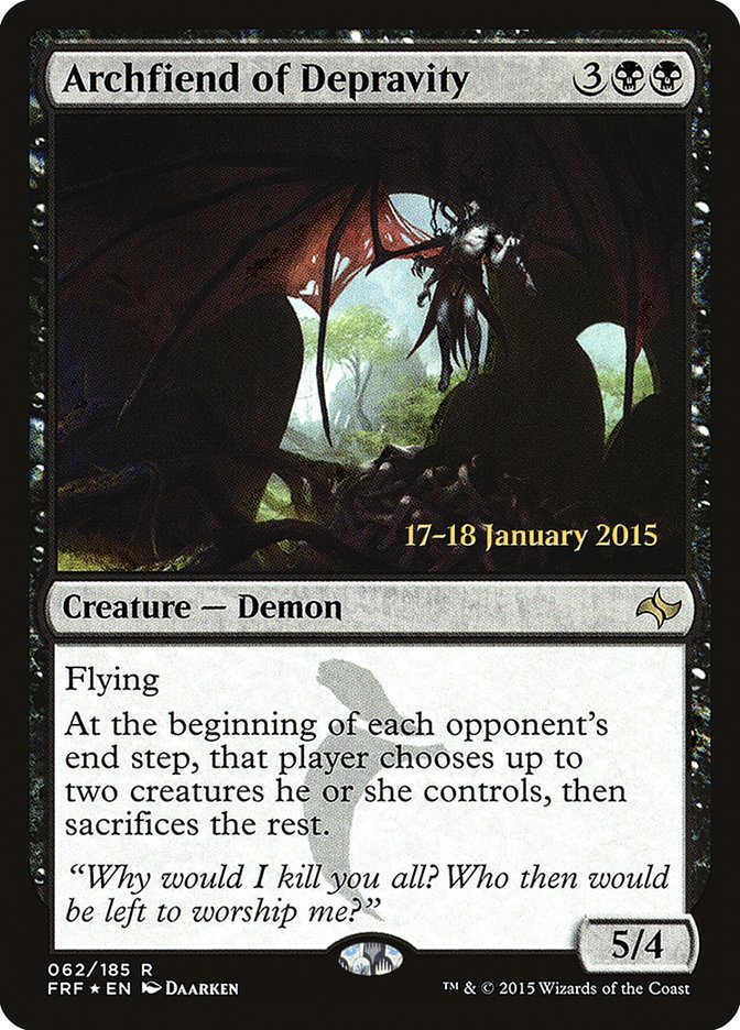 Archfiend of Depravity [Fate Reforged Prerelease Promos] | Dragon's Lair Comics and Fantasy Houston TX