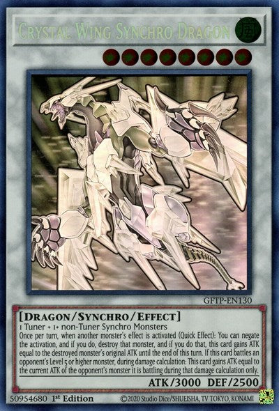 Crystal Wing Synchro Dragon [GFTP-EN130] Ghost Rare | Dragon's Lair Comics and Fantasy Houston TX