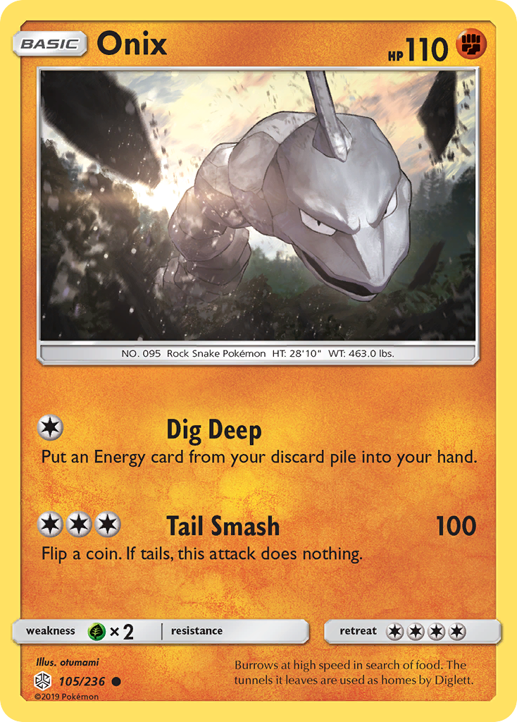 Onix (105/236) [Sun & Moon: Cosmic Eclipse] | Dragon's Lair Comics and Fantasy Houston TX