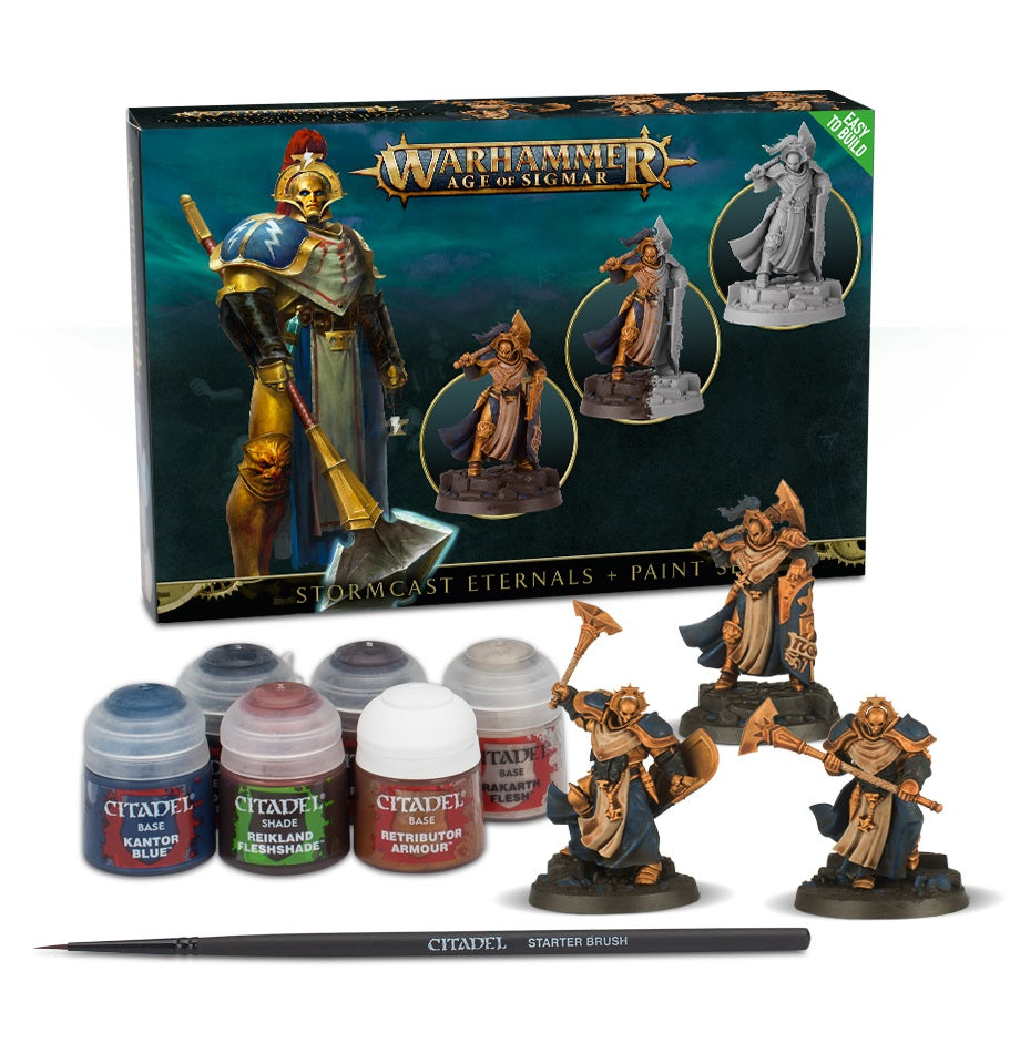 OBSOLETE Warhammer Age of Sigmar: Stormcast Eternals + Paint Set | Dragon's Lair Comics and Fantasy Houston TX