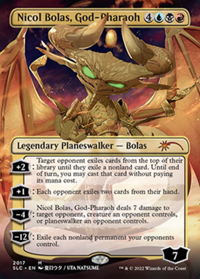 Nicol Bolas, God-Pharaoh (Borderless) [Secret Lair 30th Anniversary Countdown Kit] | Dragon's Lair Comics and Fantasy Houston TX