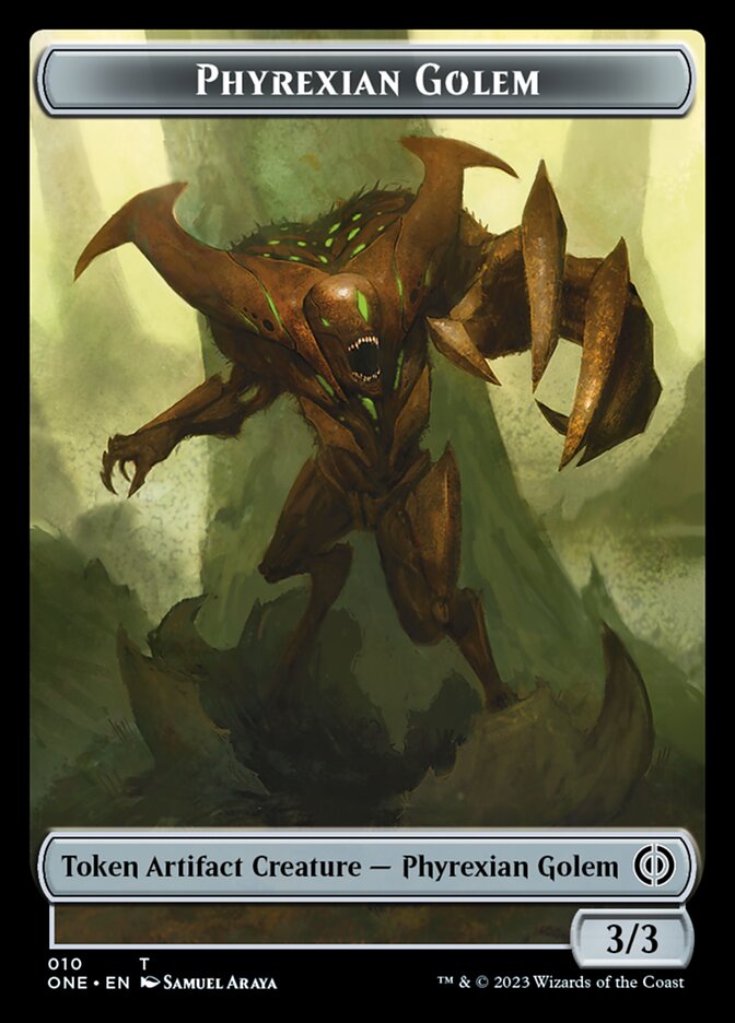 Phyrexian Golem Token [Phyrexia: All Will Be One Tokens] | Dragon's Lair Comics and Fantasy Houston TX