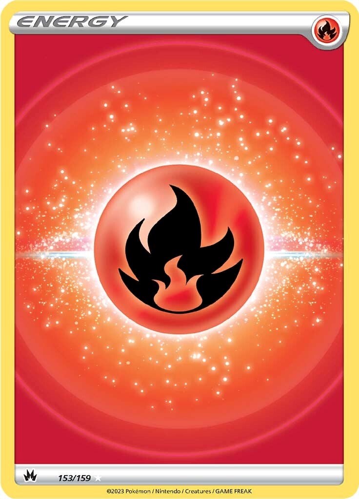 Fire Energy (153/159) (Texture Full Art) [Sword & Shield: Crown Zenith] | Dragon's Lair Comics and Fantasy Houston TX