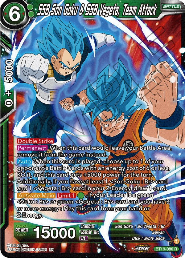 SSB Son Goku & SSB Vegeta, Team Attack (BT19-080) [Fighter's Ambition] | Dragon's Lair Comics and Fantasy Houston TX