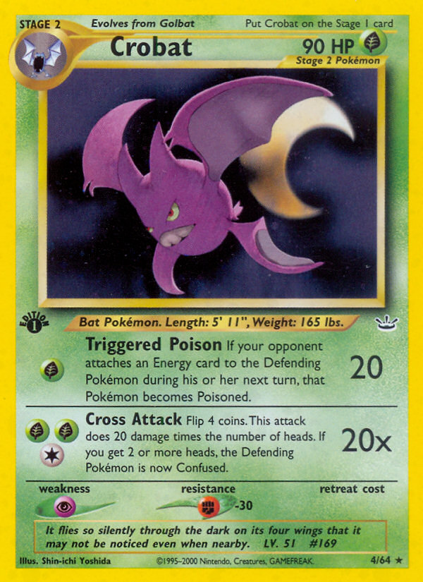 Crobat (4/64) [Neo Revelation 1st Edition] | Dragon's Lair Comics and Fantasy Houston TX