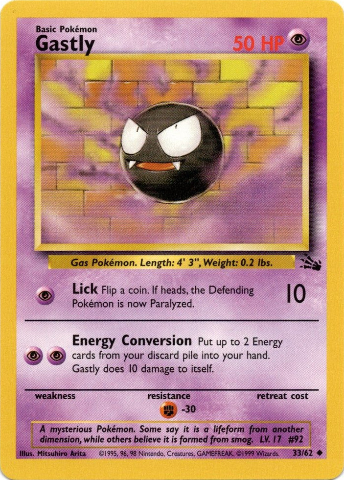 Gastly (33/62) [Fossil Unlimited] | Dragon's Lair Comics and Fantasy Houston TX