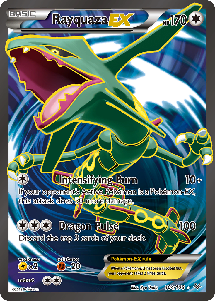 Rayquaza EX (104/108) [XY: Roaring Skies] | Dragon's Lair Comics and Fantasy Houston TX