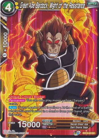 Great Ape Bardock, Might of the Resistance (EX13-23) [Special Anniversary Set 2020] | Dragon's Lair Comics and Fantasy Houston TX