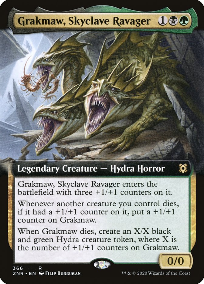 Grakmaw, Skyclave Ravager (Extended Art) [Zendikar Rising] | Dragon's Lair Comics and Fantasy Houston TX