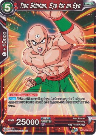 Tien Shinhan, Eye for an Eye (DB3-006) [Giant Force] | Dragon's Lair Comics and Fantasy Houston TX