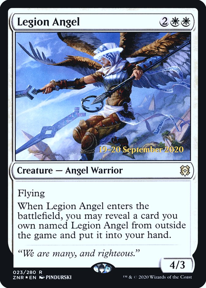 Legion Angel [Zendikar Rising Prerelease Promos] | Dragon's Lair Comics and Fantasy Houston TX