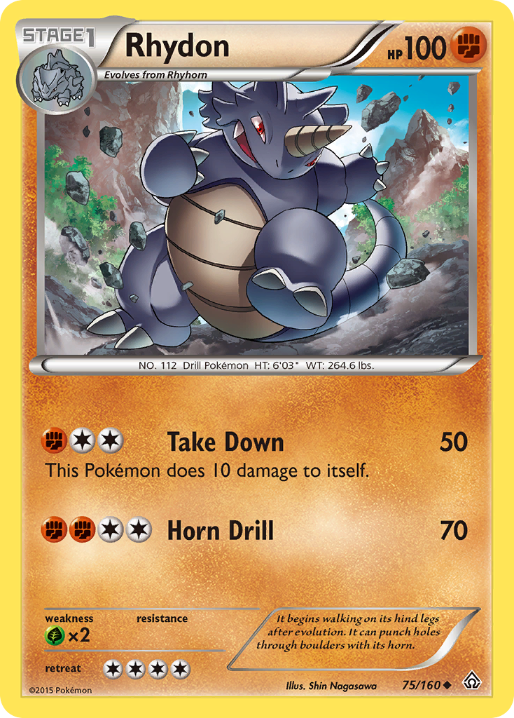 Rhydon (75/160) [XY: Primal Clash] | Dragon's Lair Comics and Fantasy Houston TX