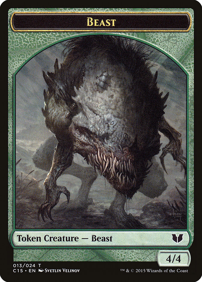 Beast // Snake (017) Double-Sided Token [Commander 2015 Tokens] | Dragon's Lair Comics and Fantasy Houston TX