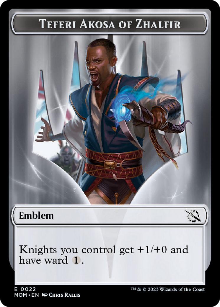 Elemental (2) // Teferi Akosa of Zhalfir Emblem Double-Sided Token [March of the Machine Tokens] | Dragon's Lair Comics and Fantasy Houston TX