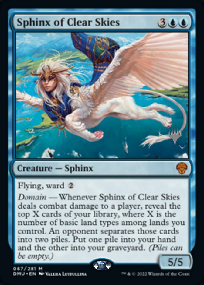 Sphinx of Clear Skies (Promo Pack) [Dominaria United Promos] | Dragon's Lair Comics and Fantasy Houston TX