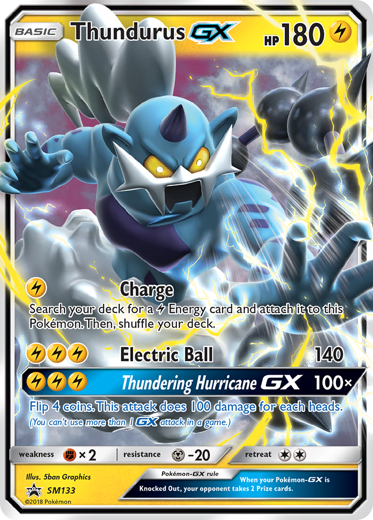 Thundurus GX (SM133) [Sun & Moon: Black Star Promos] | Dragon's Lair Comics and Fantasy Houston TX